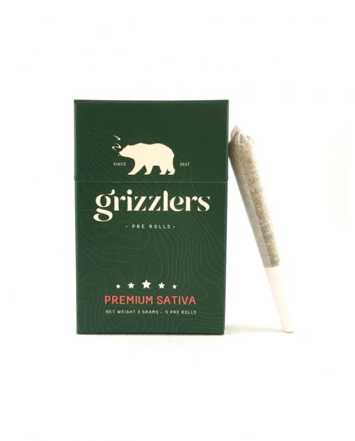 Grizzlers Pre Roll Packs Premium Sativa