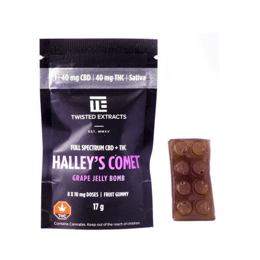 Twisted Extracts – Grape Halley's Comet Jelly Bomb (40mg THC + 40mg CBD)