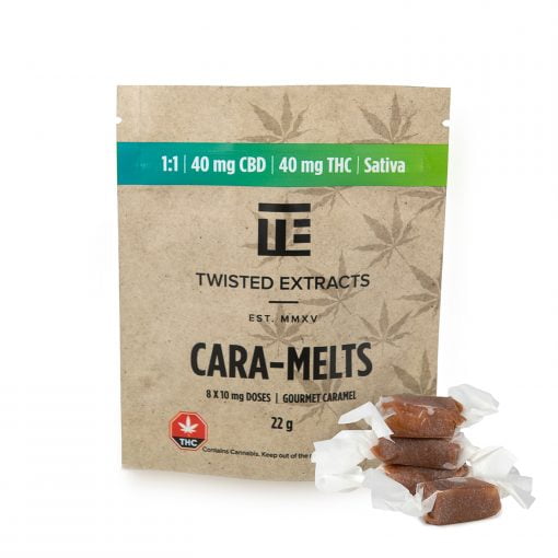 Twisted Extracts – 1:1 Sativa Cara-Melts (40mg THC + 40mg CBD)