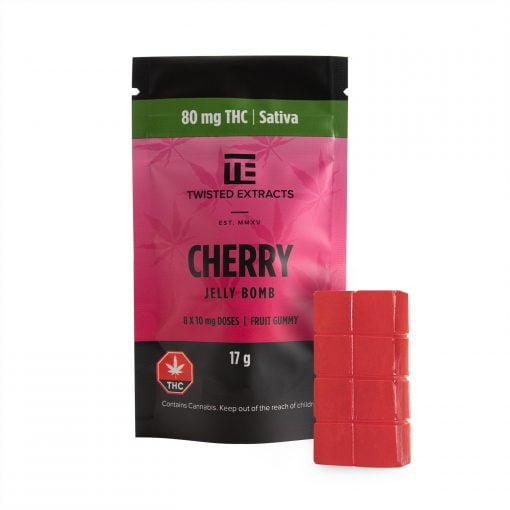 Twisted Extracts – Cherry Jelly Bomb (80mg THC Sativa)