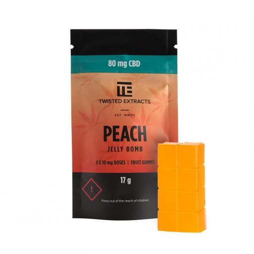 Twisted Extracts – CBD Peach Jelly Bomb (80mg CBD)