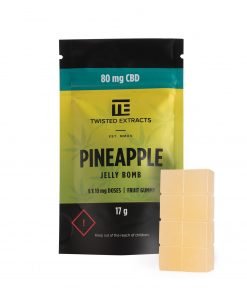 Twisted Extracts – CBD Pineapple Jelly Bomb (80mg CBD)